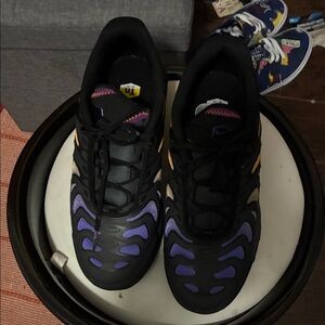 Kids Black and Purple Sneakers